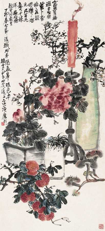 赵云壑 富贵福禄 立轴